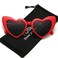 YOSHYA Clout Goggle Heart Sunglasses Vintage Cat Eye Mod Style Retro Kurt Cobain Glasses Red Grey