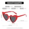 YOSHYA Clout Goggle Heart Sunglasses Vintage Cat Eye Mod Style Retro Kurt Cobain Glasses Red Grey