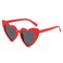 YOSHYA Clout Goggle Heart Sunglasses Vintage Cat Eye Mod Style Retro Kurt Cobain Glasses Red Grey