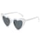 YOSHYA Clout Goggle Heart Sunglasses Vintage Cat Eye Mod Style Retro Kurt Cobain Glasses White Grey