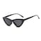 YOSHYA Retro Vintage Narrow Cat Eye Sunglasses for Women Clout Goggles Plastic Frame Black Grey