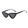 YOSHYA Retro Vintage Narrow Cat Eye Sunglasses for Women Clout Goggles Plastic Frame Black Grey