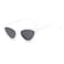 YOSHYA Retro Vintage Narrow Cat Eye Sunglasses for Women Clout Goggles Plastic Frame White Grey