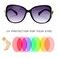 YQVIE 7 Pack Retro Fox Oversized Sunglasses for Women in Bulk Plastic Large Sunglasses Set UV400 Protection