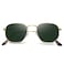 YWWPMDOF Polarized Sunglasses for Womens Men Trendy Square Hexagonal Flat Mirrored Sun Glasses UV Protection