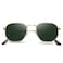 YWWPMDOF Polarized Sunglasses for Womens Men Trendy Square Hexagonal Flat Mirrored Sun Glasses UV Protection