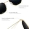 YWWPMDOF Polarized Sunglasses Men and Womens Trendy Square Hexagonal Flat Mirrored Sun Glasses UV Protection Black