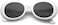 ZaneGear White Oval Round Sunglasses Thick Bold Retro Clout Goggles White Smoke Large