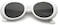 ZaneGear White Oval Round Sunglasses Thick Bold Retro Clout Goggles White Smoke Large