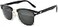 OWL Half Frame Sunglasses Black Gold Metal Frame with Green Lens Retro