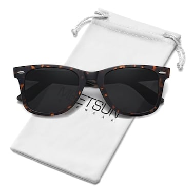 MEETSUN Polarized Sunglasses for Men Women Classic Retro Square Driving Sun Glasses UV Protection Matte Leopard Grey