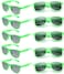 Eyegla Green Sunglasses Bulk Party Sunglasses Pack 80s Shades Eyewear Set Mardi Gras St Patricks Day Sun Glasses10 Pack