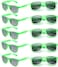 Eyegla Green Sunglasses Bulk Party Sunglasses Pack 80s Shades Eyewear Set Mardi Gras St Patricks Day Sun Glasses10 Pack