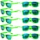 Eyegla Green Sunglasses Bulk Party Sunglasses Pack 80s Shades Eyewear Set Mardi Gras St Patricks Day Sun Glasses10 Pack