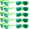 Eyegla Green Sunglasses Bulk Party Sunglasses Pack 80s Shades Eyewear Set Mardi Gras St Patricks Day Sun Glasses10 Pack