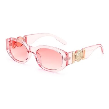 FEISEDY Retro Trendy Rectangle Sunglasses Women Men Vintage 90s Small Narrow Square Sunglasses B2322
