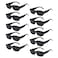Geopty 10 Pack Black Rectangle Sunglasses for Women Bulk Cool Party Glasses Bachelorette Favors