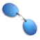 PROSOOL Sunglasses 3 Colors Retro Round Clip On Nose Sunglasses Matrix Morpheus Movie rimless Silver Bright Mirror Blue