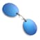 PROSOOL Sunglasses 3 Colors Retro Round Clip On Nose Sunglasses Matrix Morpheus Movie rimless Silver Bright Mirror Blue