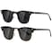 AEVOGUE Polarized Sunglasses For Women And Men Semi Rimless Frame Retro Sun Glasses AE0369 Glossy BlackMatte Black C1