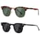 AEVOGUE Polarized Sunglasses For Women And Men Semi Rimless Frame Retro Sun Glasses AE0369 Tortoise Black
