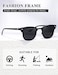 AEVOGUE Polarized Sunglasses For Women And Men Semi Rimless Frame Retro Sun Glasses AE0369 Tortoise Black