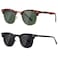 AEVOGUE Polarized Sunglasses For Women And Men Semi Rimless Frame Retro Sun Glasses AE0369 Tortoise Black