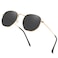 aisswzber Metal Hexagonal Polarized Sunglasses Small Frame Unisex Shades for Women Men UV Protection Lightweight Glasses