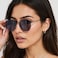 aisswzber Metal Hexagonal Polarized Sunglasses Small Frame Unisex Shades for Women Men UV Protection Lightweight Glasses