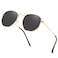aisswzber Metal Hexagonal Polarized Sunglasses Small Frame Unisex Shades for Women Men UV Protection Lightweight Glasses