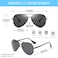 Augcrki Aviator Sunglasses for MenWomen Polarized Mens Womens Sunglasses UV Protection 400 Metal Frame with Spring Hinges 62MM