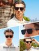 BIRCEN Mens Polarized Sunglasses for Driving Acetate UV Protection Sun Glasses with AlMg Frame for Fishing Traveling Golf