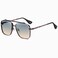 Breaksun Oversized Square Aviator Sunglasses for Men Women Fashion Metal Frame Aviator Sun Glasses Tinted Lens GunGrey Orange Gradient