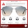 Breaksun Oversized Square Aviator Sunglasses for Men Women Fashion Metal Frame Aviator Sun Glasses Tinted Lens GunGrey Orange Gradient