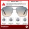 Breaksun Oversized Square Aviator Sunglasses for Men Women Fashion Metal Frame Aviator Sun Glasses Tinted Lens GunGrey Orange Gradient