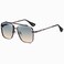 Breaksun Oversized Square Aviator Sunglasses for Men Women Fashion Metal Frame Aviator Sun Glasses Tinted Lens GunGrey Orange Gradient