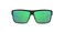 Costa Del Mar Mens Rinconcito Rectangular Sunglasses Matte BlackGreen Mirrored Polarized580G 60 mm
