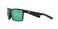 Costa Del Mar Mens Rinconcito Rectangular Sunglasses Matte BlackGreen Mirrored Polarized580G 60 mm