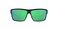 Costa Del Mar Mens Rinconcito Rectangular Sunglasses Matte BlackGreen Mirrored Polarized580G 60 mm