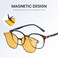 Cyxus Butterfly Magnetic ClipOn Sunglasses for Men Women Polarized Trendy Fashion UV Protection for Driving Computer Gaming P1211Y02
