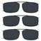 Eyekepper 3pack Polarized Clip on Sunglasses With Spring Draw Bar Grey Lens 54 34MM