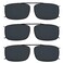 Eyekepper 3pack Polarized Clip on Sunglasses With Spring Draw Bar Grey Lens 54 34MM