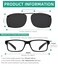 Eyekepper Metal Frame Rim Polarized Lens Clip On Sunglasses 54X37MM Grey Lens