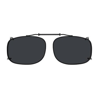 Eyekepper Metal Frame Rim Polarized Lens Clip On Sunglasses 54X37MM Grey Lens
