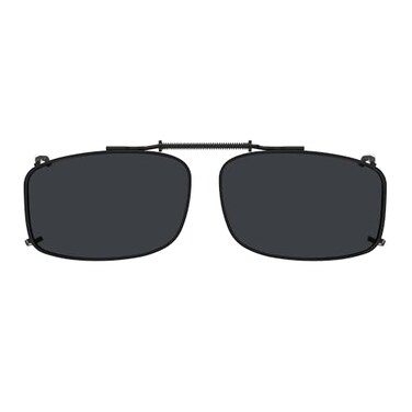 Eyekepper Metal Frame Rim Polarized Lens Clip On Sunglasses 56 34MM Grey Lens