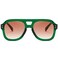 FEISEDY Vintage Aviator Sunglasses Double Bridge Women Men Large Square Thick Frame Trendy Eyewear UV400 B2846