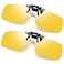 FRAZALA Polarized Clip On Night Vision Glasses for Driving Over Prescription Glasses UV400 Protection Lenses Night Vision x 2