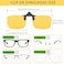 FRAZALA Polarized Clip On Night Vision Glasses for Driving Over Prescription Glasses UV400 Protection Lenses Night Vision x 2
