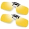 FRAZALA Polarized Clip On Night Vision Glasses for Driving Over Prescription Glasses UV400 Protection Lenses Night Vision x 2