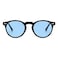 Gleyemor Vintage Polarized Sunglasses for Men UV400 Protection Retro Round Sunglasses Handcrafted Acetate Frame Black FrameClear Blue Lens